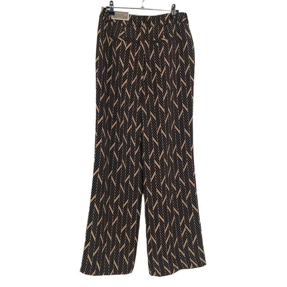 Chico’s Elevated Mitre-Print Wide-Leg Pants Size 2 NWT‎